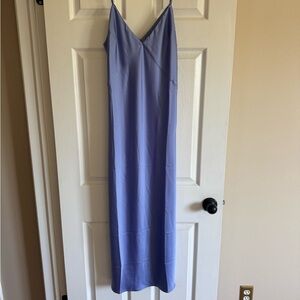 A New Day Blue Slip Dress Spaghetti Strap V-Neck